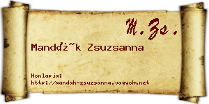 Mandák Zsuzsanna névjegykártya