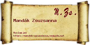 Mandák Zsuzsanna névjegykártya