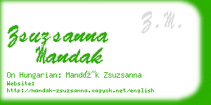 zsuzsanna mandak business card